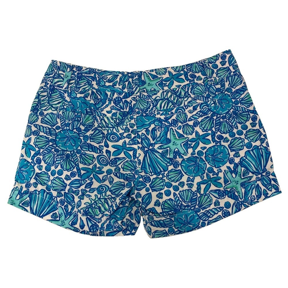Lilly Pulitzer Women's 00 Callahan Shorts Nautical Sailors Valentine Blue Print - Picture 2 of 10